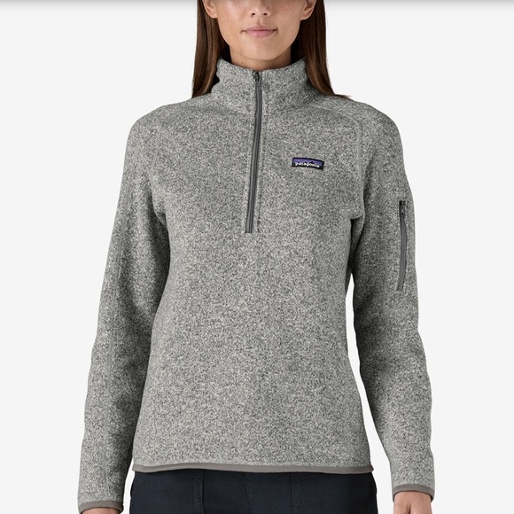 PATAGONIA Better Sweater 1/4 Zip Fleece Pullover NWT in Birch White Medium - Picture 2 of 9